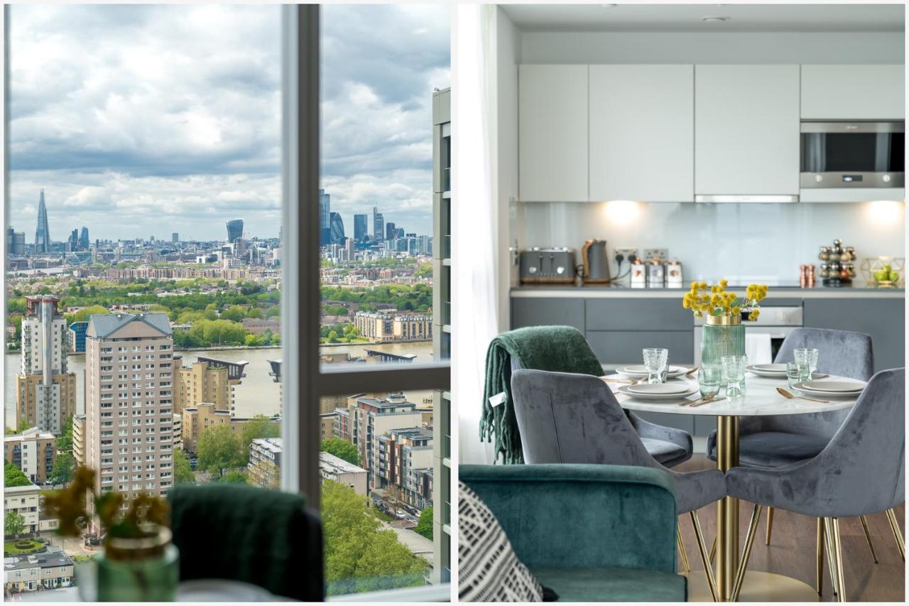 Luxurious Spacious 2Bed Suites Skyline River Views By Canary Wharf London Exterior photo